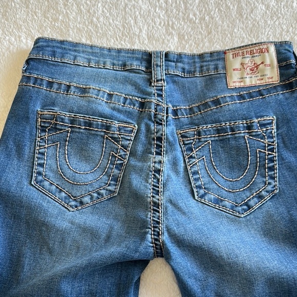 True Religion BECCA Mid Rise Boot Cut Jeans Blue Denim Style Size 29 - Picture 5 of 9